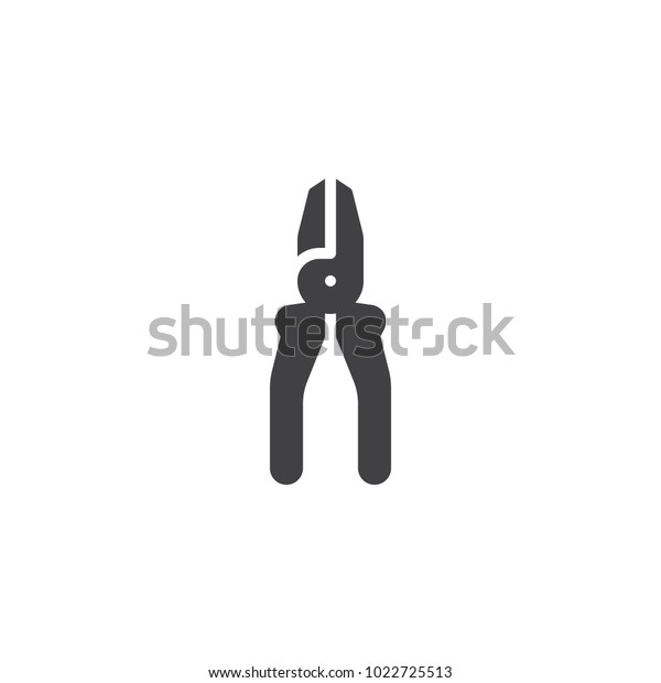 Wire cutters\
icon vector, filled flat sign, solid pictogram isolated on white.\
Pliers symbol, logo\
illustration.