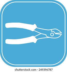 wire cutters icon. vector illustration
