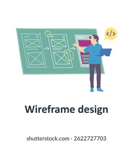 Ilustración vectorial de diseño de granja de alambre que puede modificarse o editarse fácilmente

