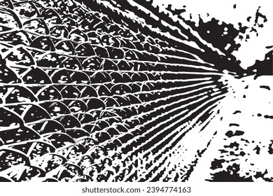 wire fence black grungy overlay background texture on white background, vector illustration
