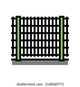 Wire Fence Color Icon Vector. Wire Fence Sign. Isolated Symbol Illustration