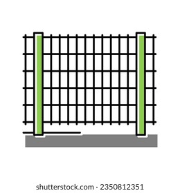 vector de icono de color de la cerca de alambre. señal de alambre. ilustración de símbolo aislado