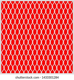 wire fence frame on red background