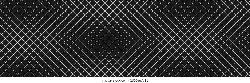 Wire fence geometric lines background seamless pattern. Vector illustration