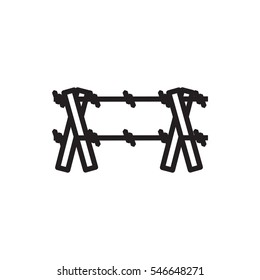 wire fence icon illustration isolated vector sign symbol