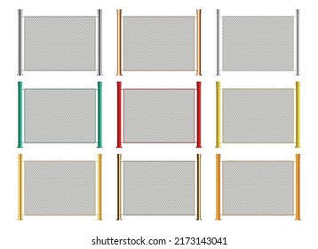 Drahtzaun auf realistische Vektorgrafik einzeln auf Weiß