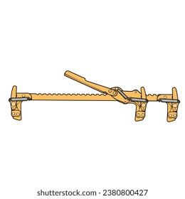 Wire fence stretcher tool vector illustration.