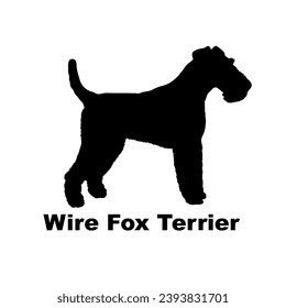 Wire Fox Terrier Dog Silhouette Hund Rasse Logo Hund Logo Hund Gesicht Vektorgrafik