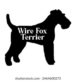 Wire Fox Terrier Dog silhouette dog breeds logo dog monogram vector