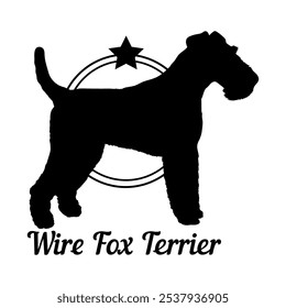 Wire Fox Terrier dog silhouette,  dog, dog breeds, logo, vector, silhouette, logo design, animal, illustration, icon, sign, design, black,  symbol, pet