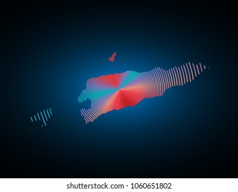 Wire frame 3D mesh polygonal network line. Abstract scales on dark background with map of East Timor. . Vector illustration eps 10. design polygon sphere.