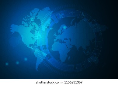 Wire Frame 3D mesh polygonal network line, design sphere, structure. abstract world map digital texture pattern technology innovation concept background Vector illustration eps 10.