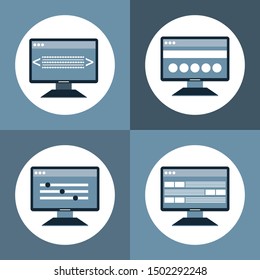 Wire frame components to build your own website mock up. You can combine them to create some unique prototypes and to build your first draft of your website design