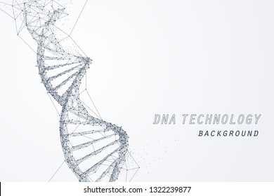 Wire frame of DNA virtual, technology trading and medical concept, vector art and illustration.