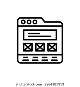 Wire frame icon in vector. Illustration