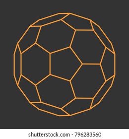 Wire frame style design. Platonic solid design.