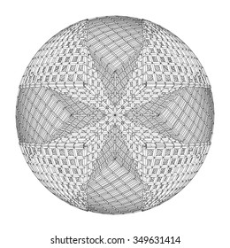 Wire Frame Surface Sphere Background Vector