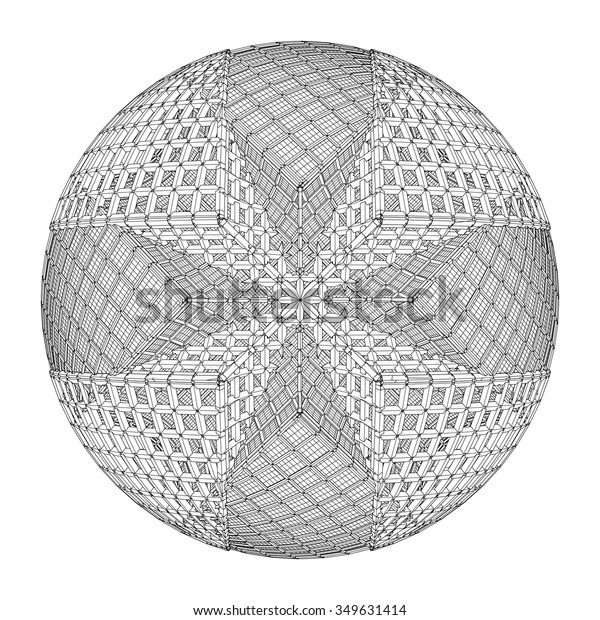 Wire Frame Surface Sphere Background Vector Stock Vector (Royalty Free ...