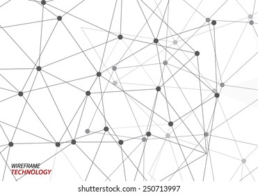 wire frame technology background