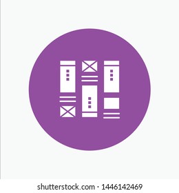 Wire framing, Sketching, Wireframe, Idea white glyph icon