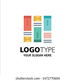 Wire framing, Sketching, Wireframe, Idea Business Logo Template. Flat Color