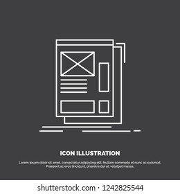 wire, framing, Web, Layout, Development Icon. Line vector symbol for UI and UX, website or mobile application