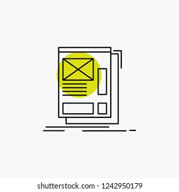 wire, framing, Web, Layout, Development Line Icon