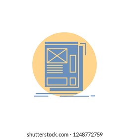 wire, framing, Web, Layout, Development Glyph Icon.