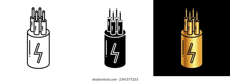 The Wire Icon represents a thin, flexible metal strand used for electrical connections and various applications.