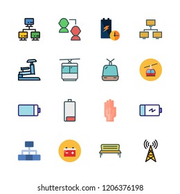 wire icon set. vector set about network, bonsai icon, wired gloves and antenna icons set.