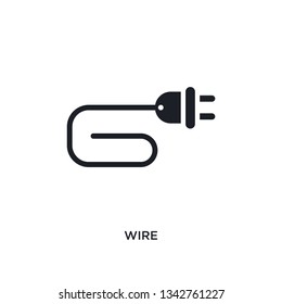 wire isolated icon. simple element illustration from electrian connections concept icons. 