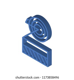 Wire isometric left top view 3D icon