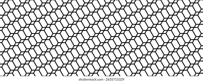 Wire or lace pattern. Metallic fence, fishnet, soccer net, cage or lattice structure. Abstract gridded minimalist print. Black mesh texture isolated on white background. Vector graphic Illustration.