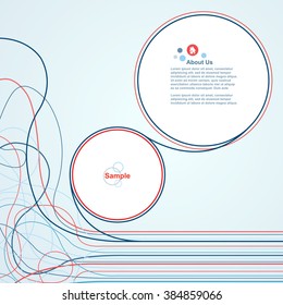 Wire line waves with speech bubbles vector design