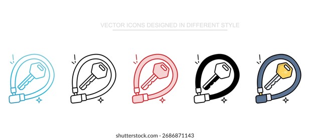 Drahtschlosssymbol mit weißem Hintergrund, Stockgrafik
