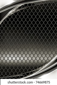 Wire mesh, black background 10eps