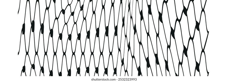 Wire mesh fence pattern. Diamond wire mesh illustration (Horizontal). Geometric mesh. Geometric mesh on white background.eps10