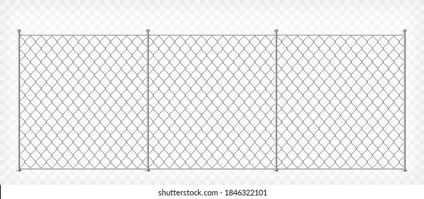 Plantilla de la cerca de malla de alambre. Aislado sobre un fondo transparente. Ilustración del vector