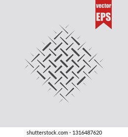Wire mesh icon.Vector illustration.