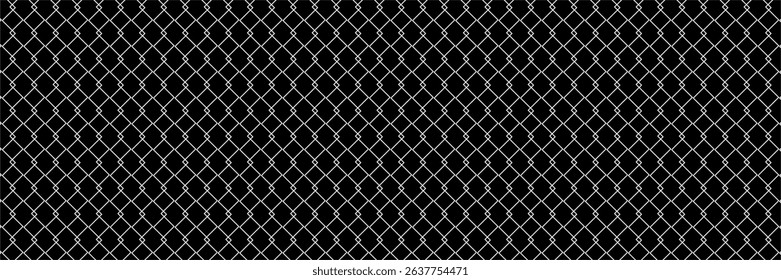 Wire net background vector illustration, black wire mesh isolated, barrier net metal wall, barbed wire fence, black grid for backdrop, fence barb for construction zone, wire grid of fence eps10.