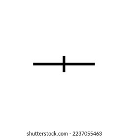 Wire with no connection vector. wire with no connection symbol, wire with no connection sign