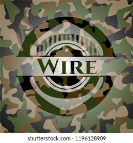 Wire on camo texture