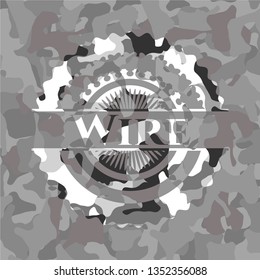 Wire on grey camo pattern