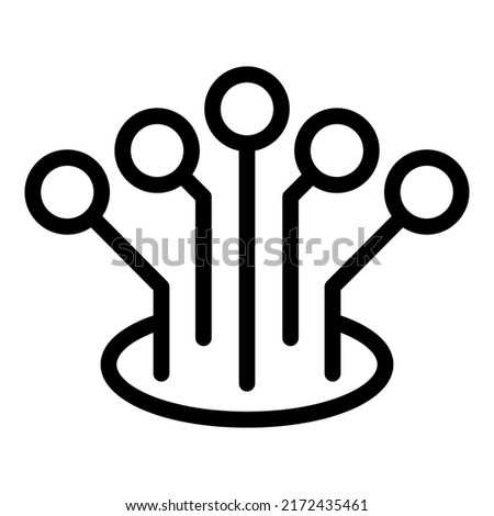 Wire optic fiber icon outline vector. Cable internet. Light broadband