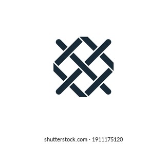 Wire Plaited Icon Vector Logo Template Illustration Design