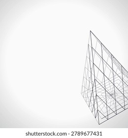 Wire Pyramid vector background with modern stock-friendly styling for microstock and commercial design projects.