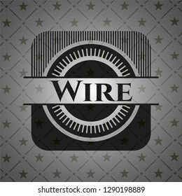 Wire retro style black emblem