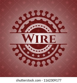 Wire retro style red emblem