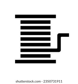 Silhouettensymbol für Draht. Vektorgrafik.