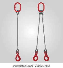 Corda de arame Sling para levantamento de trabalho pesado e corda de arame Sling com 1 perna, 2 pernas, 3 pernas, 4 pernas.